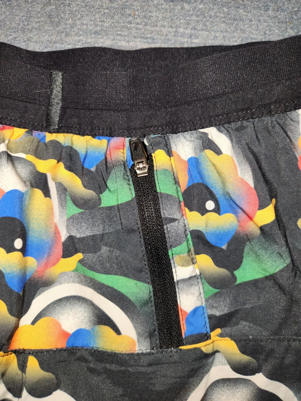 Men's Black Floral Print Swim Shorts #347